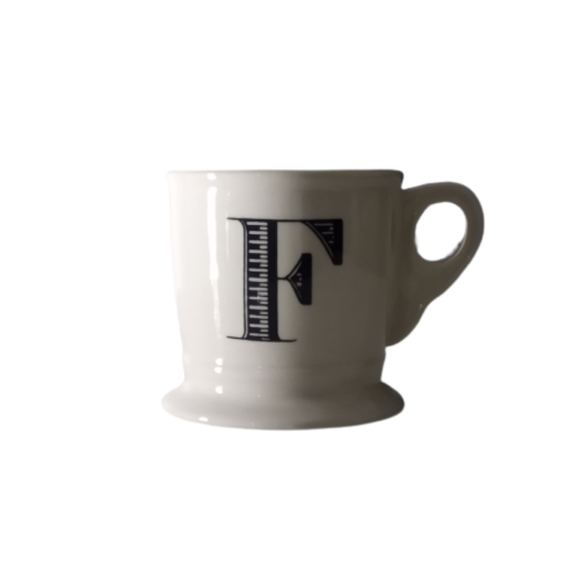 Anthropologie Other - Mug | Anthropologie | Monogram Letter F | Black/White